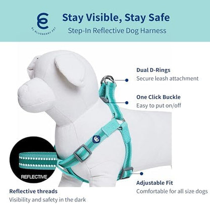 Blueberry Pet Essentials Step-in Reflective Back to Basics Dog Harness - Image 2