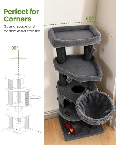 Heavy Duty Large Cat Tree Tower, Extra Wide Cat Scratching Posts - Image 6