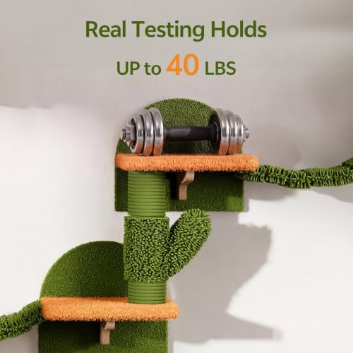Cactus Floor to Ceiling Cat Tower, 10-in-1 Cat Wall Shelves - Image 4