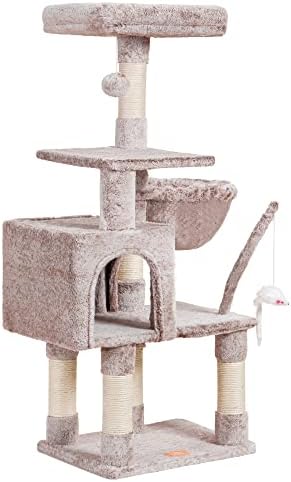 Heybly Cat Tree with Toy, 43.3 inch Cat Tower - Image 6