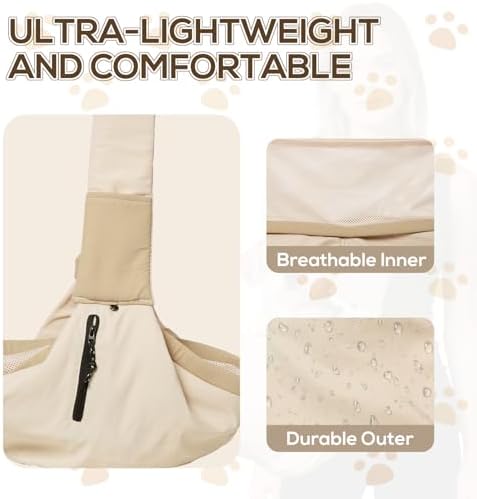 Dog Carrier Sling for Small Dogs/Cats Up to 15 lbs - Image 6