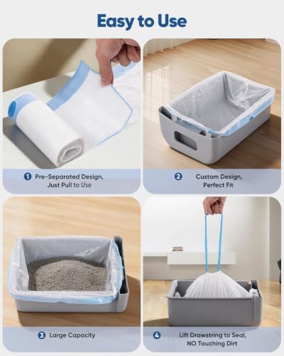 30 Count 26"x11.8" Cat Litter Box Bags Liners - Image 7
