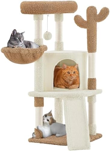 Yaheetech 42in Beige Cactus Cat Tree Tower by Yaheetech