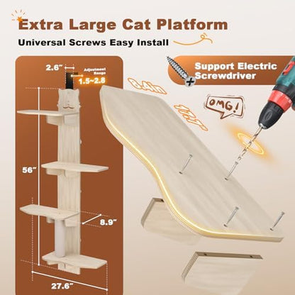2026 New 4-Level Over Door Cat Tree, Door Hanging Cat Shelf - Image 3