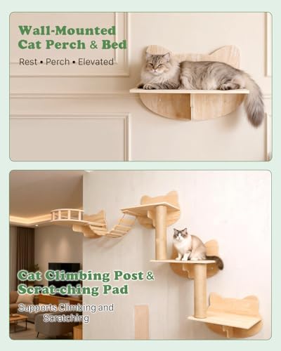 16 in 1 Solid Wood Cat Wall Shelves - Image 6