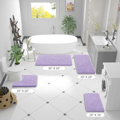 OLANLY Large Bathroom Rugs 40x32, Extra Soft Absorbent Chenille Bath Rugs - Image 2