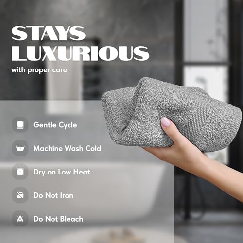 Wealuxe Light Gray Hand Towels 16x27 - Image 6