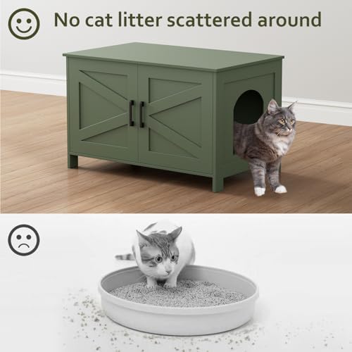Homhedy 31.5" L Cat Litter Box Enclosure - Image 4