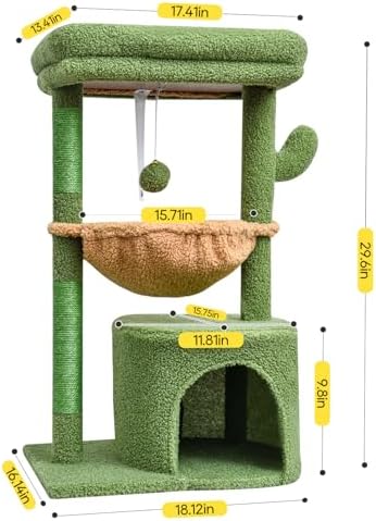 SYANDLVY Cactus Cat Tree for Indoor Cats - Image 2