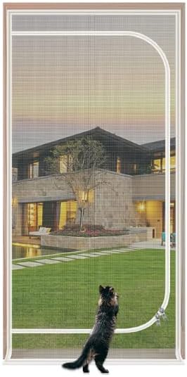Upgraded Pet Screen Door, Fits Door Opening Size 40''x 95'', Thickened Cat by Unknown