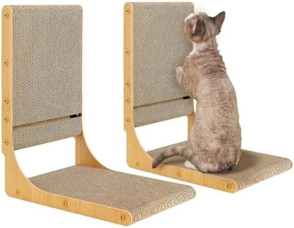 EHEYCIGA 2-Pack Cat Scratcher, 19.7 Vertical Indoor Cardboard Scratch Pad by EHEYCIGA
