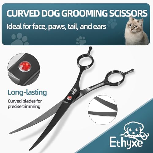 7-Inch Dog Grooming Scissors Set, 4-in-1 Pet Shears Kit - Image 5
