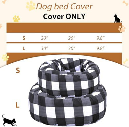 Round Dog Bed Cover Washable Elastic Edged 20×9.8 Inch - Image 4