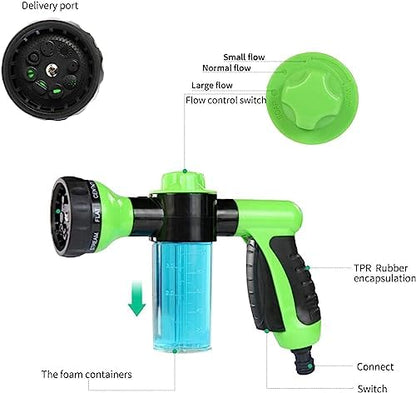 Garden Hose Nozzle, High Pressure Spray Gun Nozzle, 8 Spray Patterns - Image 2