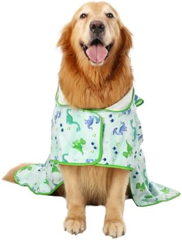 HDE Hooded Dog Bathrobe Quick Dry Towel Wrap - Image 4