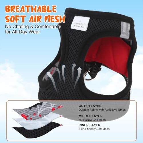 BEAUTYZOO Halloween Dog Harness Medium Sized and Leash Set, No Pull Pet Vest - Image 4