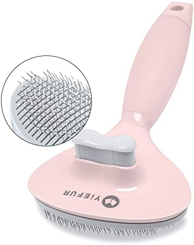 Cat Hair Brush, Soft Silicone Self Cleaning Brush by YiEFUR