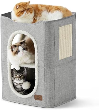 Bedsure 2 Story Cat House for Indoor Cats by BEDSURE