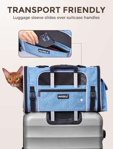 Soft Sided Pet Carrier, Travel Friendly, Small to Medium Cats 15 lbs - Image 4