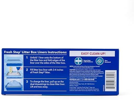 Fresh Step Drawstring Cat Litter Liners, 3 ft x 19 in, 7 Ct - Image 6