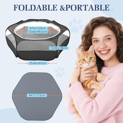 Pawaboo 2-in-1 Small Animals Playpen - Image 3