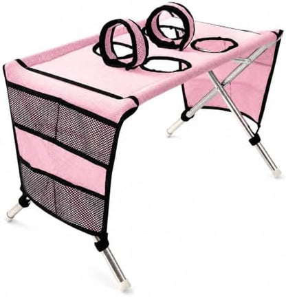 Dog Grooming Hammock with Stand & Side Tool Pockets, Foldable Pet Grooming by Unknown