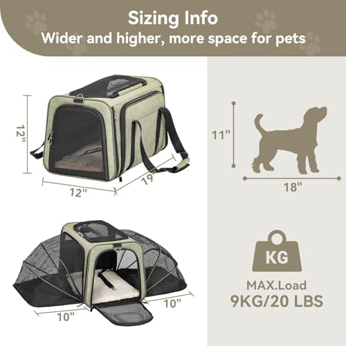 Petsfit Large Double Expandable Cat Carrier - Image 2