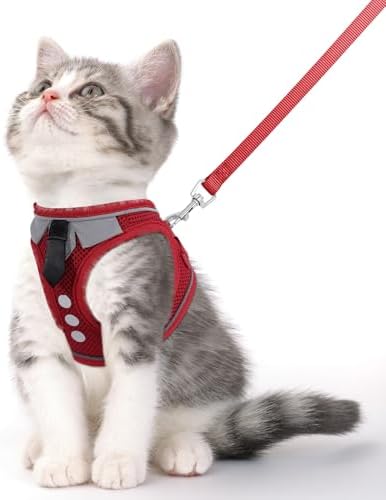 Cat Harness and Leash Set for Walking Escape Proof Vest for Kitten by NCMAMA