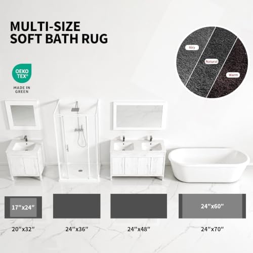 ILANGO Bathroom Rugs 24" × 17", Extra Soft Absorbent Microfiber Bath Rugs - Image 4