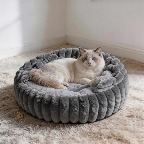 Cat Beds for Indoor Cats, 2 in 1 Cat Cave Bed Kitten Bed for Small Pets - Image 3