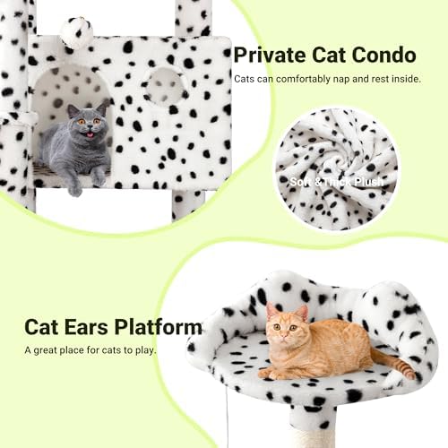 Allewie 64 Inches Cat Tree Tower/Multi-Level Activity Center - Image 6