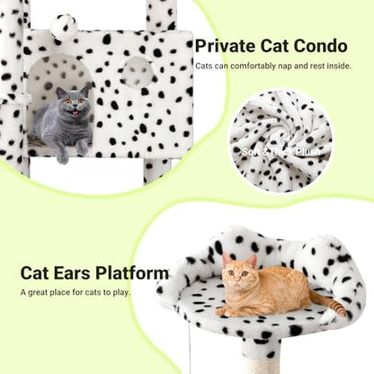 Allewie 64 Inches Cat Tree Tower/Multi-Level Activity Center - Image 6