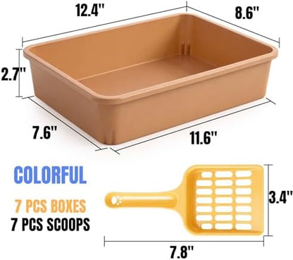 Hiceeden 7 Pack Small Kitten Litter Box - Image 2