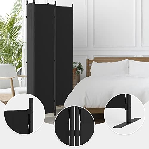 Room Divider, 4 Panel Folding Screen, 88” Portable Separating 3 Feet - Image 2