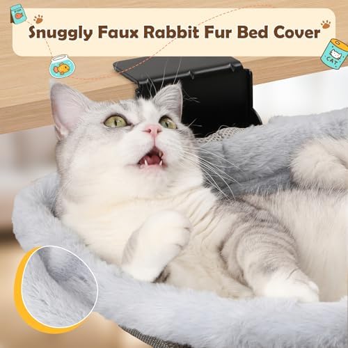 Large Cat Desk Bed with Extra-Sturdy Clamp, Foldable - Image 3