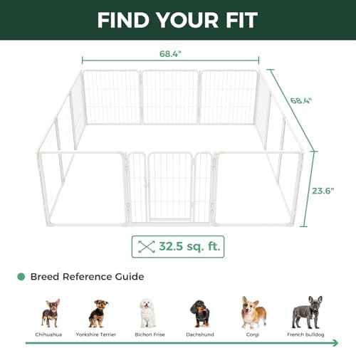 FXW AuraSpace Pro Acrylic & Wire Mesh Indoor Dog Playpen, 12 Panels - Image 6