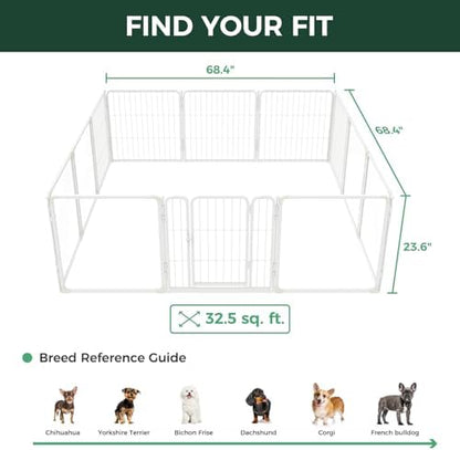 FXW AuraSpace Pro Acrylic & Wire Mesh Indoor Dog Playpen, 12 Panels - Image 6