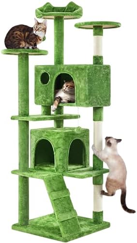Yaheetech 70in Multi-Level Sturdy Cat Tree, Sisal Scratching Posts by Yaheetech