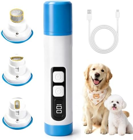 Dog Nail Grinder – Quiet LED Safety Guard, Rechargeable by Unknown