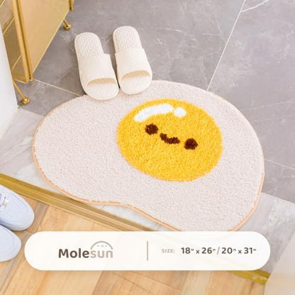 Molesun Egg Bath Mat 16x24, Soft Absorbent Microfiber Bath Rugs - Image 3
