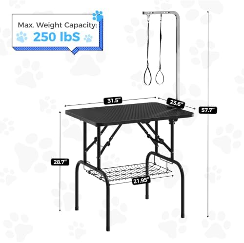 Garvee 32''H Pet Grooming Table, Adjustable & Anti-Slip Dog Grooming Table - Image 6