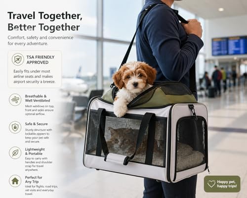 Cat Carrier Dog Carrier Airline Approved, Pet Carrier - Image 5
