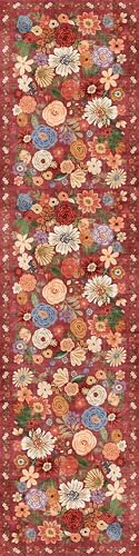 Red Floral Hallway Runner Rug 3x7 - Image 3