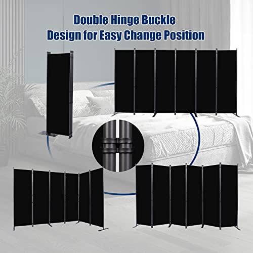 Room Divider 6 Panel-132''Wide, 6FT Room Dividers and Folding Privacy Screen - Image 5