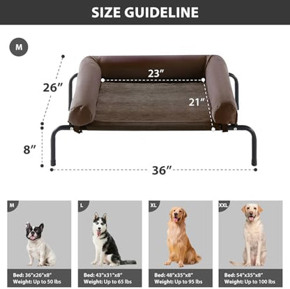 RRPETHOME Elevated Cooling Dog Cot Bed, Large Raised Outdoor Dog Bed - Image 2