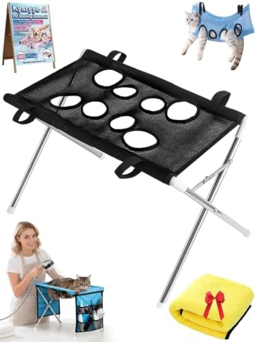 Dog Grooming Table 2-in-1 Foldable Pet Grooming Bed Pet Bathing Station by Unknown