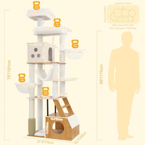 Heybly Wooden Cat Tree - Image 4