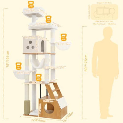 Heybly Wooden Cat Tree - Image 4