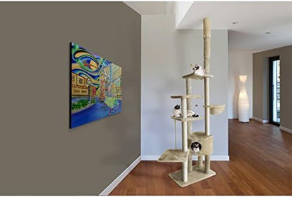 Furhaven 100"-113" Tall Cat Tree - Image 5