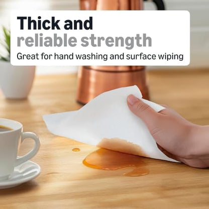 Amazon Basics 1-Ply White Hardwound Paper Towels | Bulk | High Capacity Roll | - Image 3